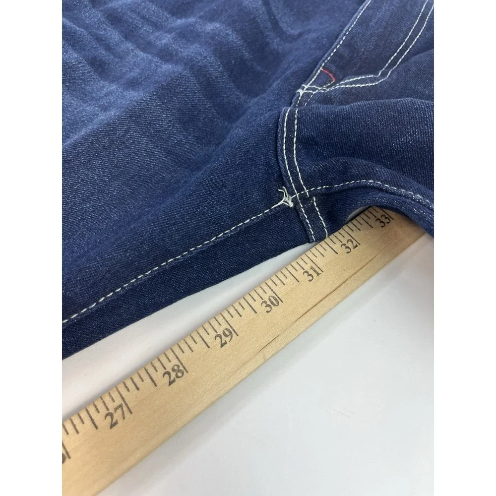 True Religion Rocco Jeans Men's 36x31 Relaxed Skinny Dark Wash Blue Stretch Y2K